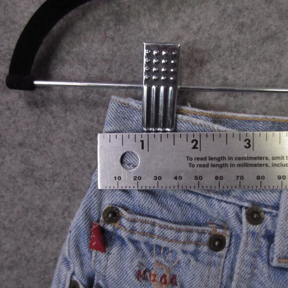 Mudd Jeans Shorts Womens 1 Light Wash High Rise Denim Cutoff Frayed Hem - Picture 5 of 12